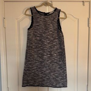 Sleeveless Loft tweed shift dress